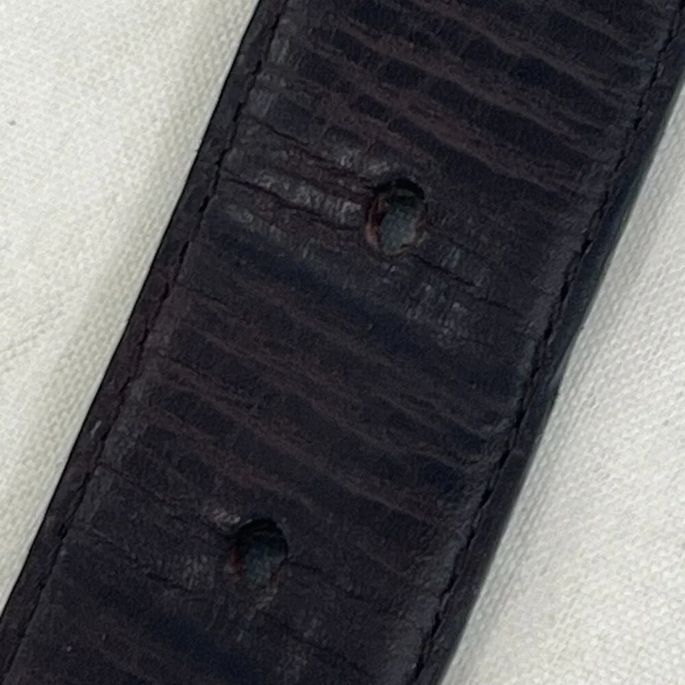 Harold‎ Powell Real Leather Textured Belt Made In England Brown 40